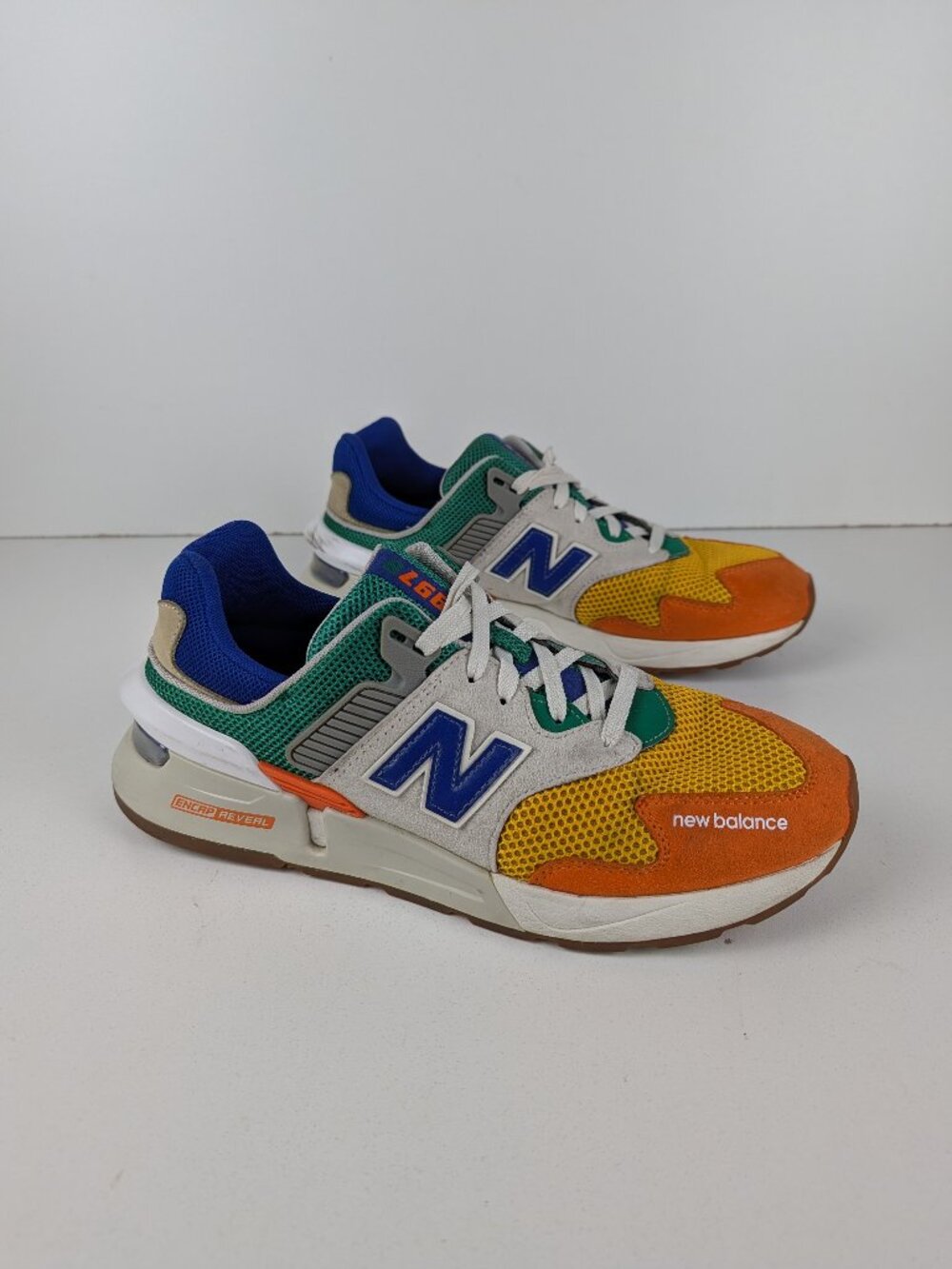 New Balance 997S Multicolor Men’s Size 9.5 Abzorb Z Babolart Orange Green Shoes.